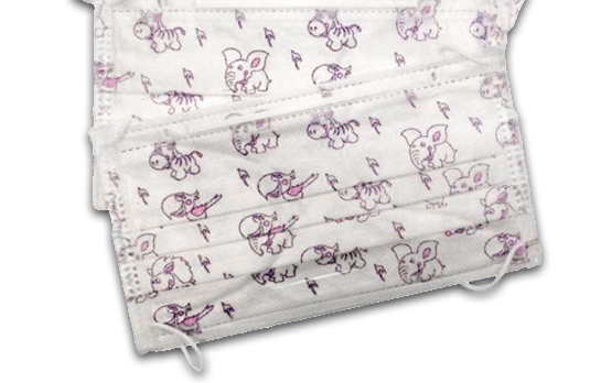 Маска медицинская трехслойная с рисунком