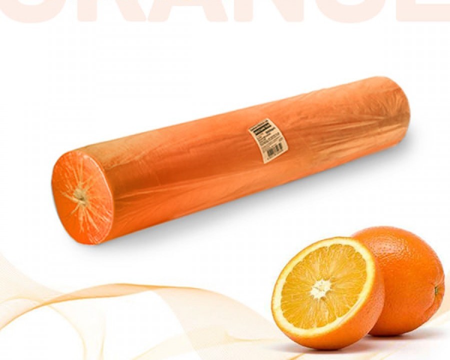 Простыня нетканая рулон 70х200 оранжевый